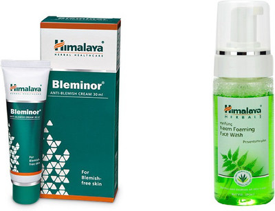 

Himalaya Bleminor Anti Blemish Cream, Purifying Neem Foaming Face Wash(Set of)