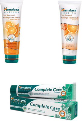

Himalaya Tan Removal Orange Face Wash, Tan Removal Orange Face Scrub, Toothpaste(Set of)