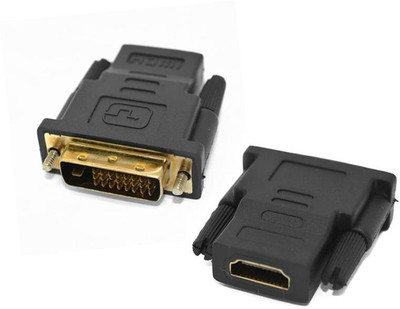 

Redeemer DVI Male To Female HDMI Cable(Compatible with Computer, Laptop, Black)