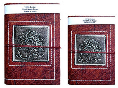 

Rastogi Handicrafts Book-size Diary(Journal notebook, Brown, Pack of 2)