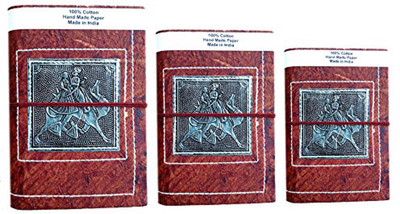 

Rastogi Handicrafts Book-size Diary(Journal notebook, Brown, Pack of 3)