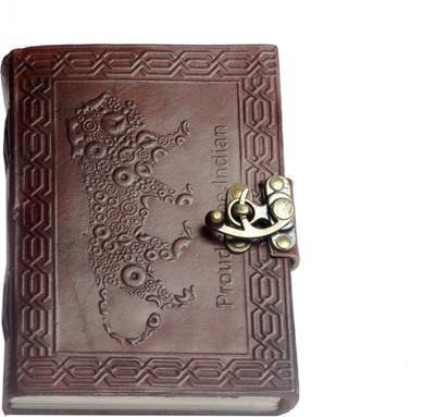 

Pranjals House A5 Notebook(leather journal diary, Brown)