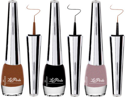 

La Perla Laerla Pack Of 3 Sparkeling Eyeliner 5MLx3pc-LE101-Black,Brown,Pink 5 g(Black Brown Pink)