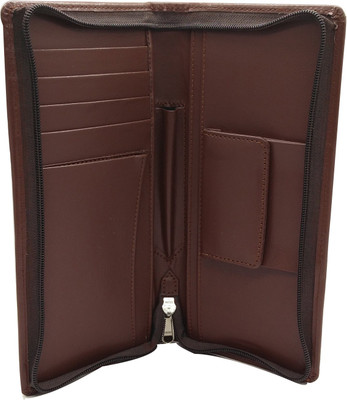 

Essart Faux Leather Check Book Holder cum Travel wallet(Set Of 1, Brown)