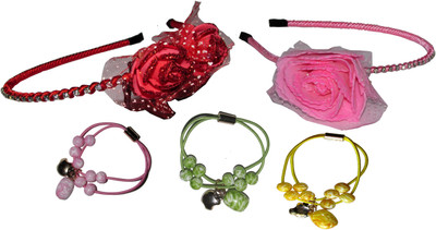 

Beauty Combo of Multi Color Floral Hairbands Hair Accessory Set(Multicolor)