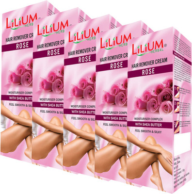 

LILIUM Rose Hair Removal Cream 50g Pack of 5 Cream(50 g, Set of 2)