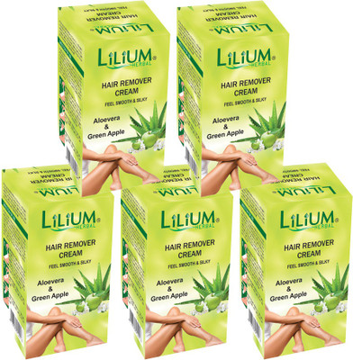 LILIUM Aloe Vera Hair Removal Cream 40g Pack of 5 Cream(40 g, Set of 2)