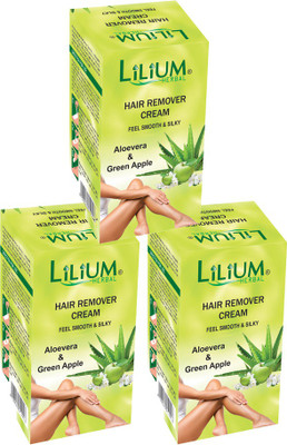 

LILIUM Aloe Vera Hair Removal Cream 40g Pack of 3 Cream(40 g, Set of 2)
