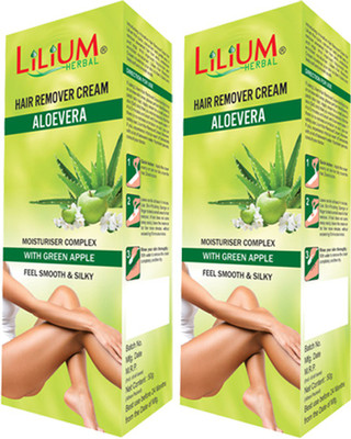 

LILIUM Aloe Vera Hair Removal Cream 50g Pack of 2 Cream(50 g, Set of 2)