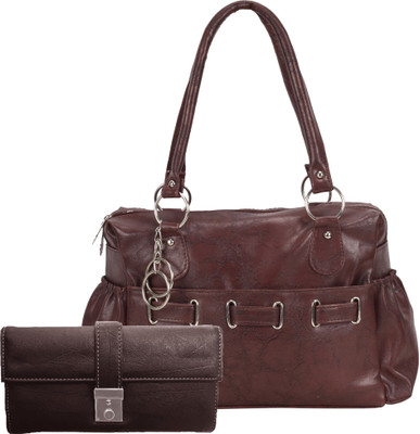 

Lady bar Shoulder Bag(Brown)