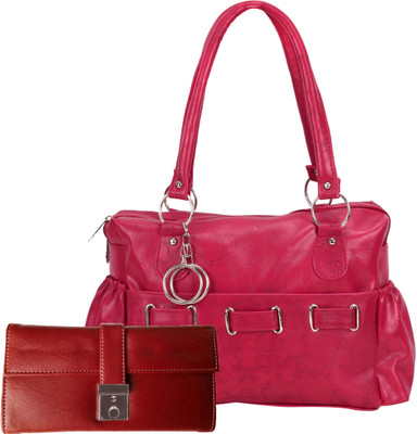 

Lady bar Shoulder Bag(Pink, Red)