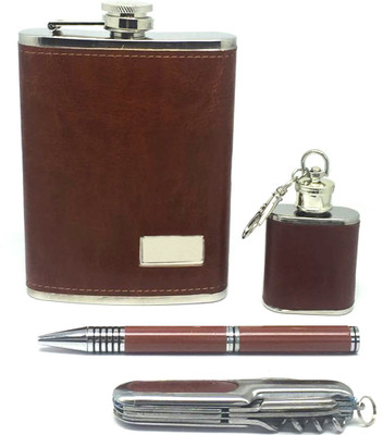 

Smiledrive Leatherette and Steel Hip Flask(210 ml)