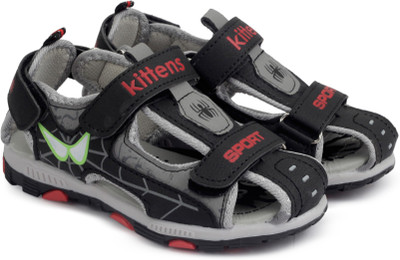 

KITTENS Boys Velcro Sports Sandals(Black