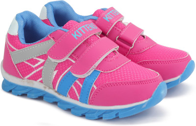 

KITTENS Girls Velcro Running Shoes(Pink, Fuschia