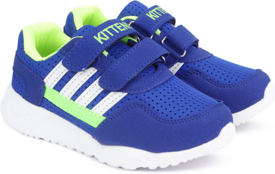 

KITTENS Boys Velcro Running Shoes(Blue, Royal