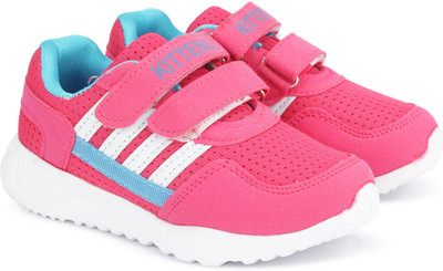 

KITTENS Girls Velcro Running Shoes(Pink, Fuschia