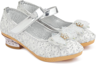 

KITTENS Girls Velcro Ballerinas(Silver