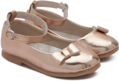 

KITTENS Girls Velcro Ballerinas(Gold, Champagne