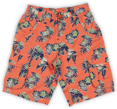 

US Polo Kids Short For Boys Casual Printed Cotton(Orange, Pack of 1, Bright orange