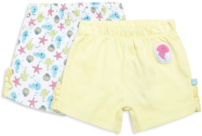 

FS Mini Klub Short For Girls Printed Cotton Linen Blend, Cotton Nylon Blend, Cotton Linen Blend(Multicolor, Pack of 2, Yellow