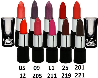 

AMURA A-100 Smart Look LipStick Set of 10(Multicolor)
