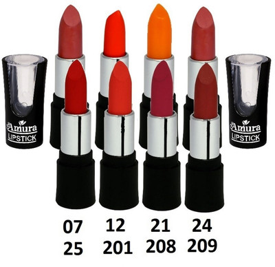 

AMURA A-100 Smart Look LipStick Set of 8(Multicolor)