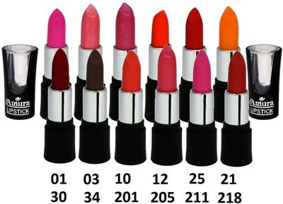 

AMURA A-100 Smart Look LipStick Set of 12(Multicolor)