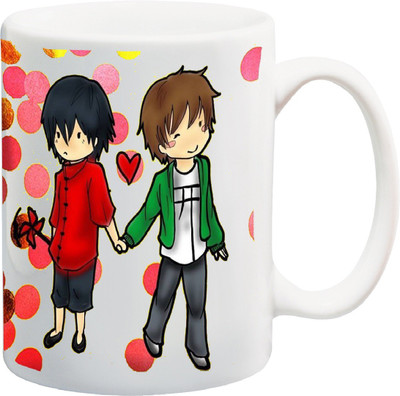 

ME&YOU Best Friends Forever Print Ceramic Mug(325 ml), Multicolor