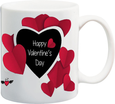 

ME&YOU Happy Valentine's Day Ceramic Mug(325 ml), Multicolor