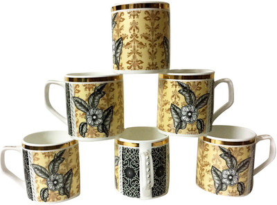 

Pearl P-6161 Bone China(Gold, Pack of 6)