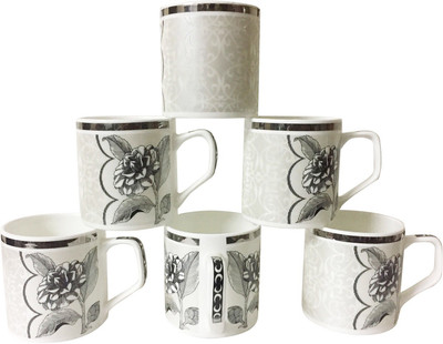 

Pearl P-6109 Bone China(Multicolor, Pack of 6)