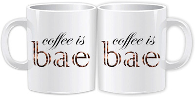 

Claptrap 7 Bone China Mug(350 ml, Pack of 2), Multicolor