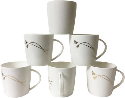 

Pearl P-6154 Bone China(White, Pack of 6)
