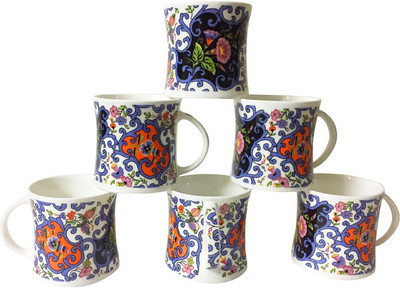 

Pearl P-6130 Bone China(Multicolor, Pack of 6)