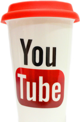 

BUYERFOX YouTube Ceramic Ceramic Mug(350 ml), Multicolor
