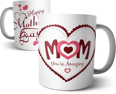 

ME&YOU Mother's Day Gift; Mom You Are Amazing Ceramic Mug(325 ml), White