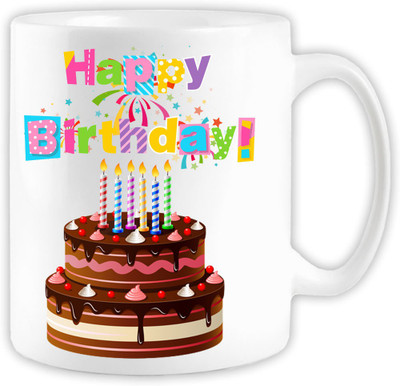 

PIXART Happy BirthDay Special Ceramic Mug(250 ml), White