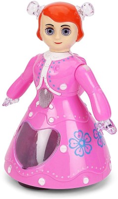 

Prefun Doll With 3D Light & Music With 360 Degree Rotation Action Mulicolour(Multicolor)