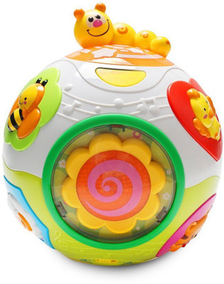 

RIANZ Move and Crawl Happy Learning Ball Educational Toy with Light and Music for Baby 6 Months +(Multicolor)