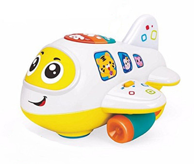 RIANZ My First Airplane Bump and Go Music and Flashing Lights(Multicolor)