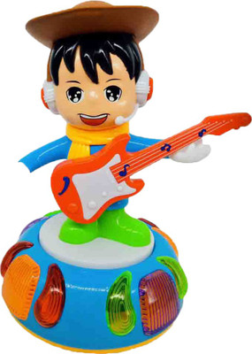 

ElectroBot Guitar Boy with 360 Degree Rotation with Wonderful 3d Lights and Dynamic Entertaining Music For Kids & Return Gift(Multicolor)