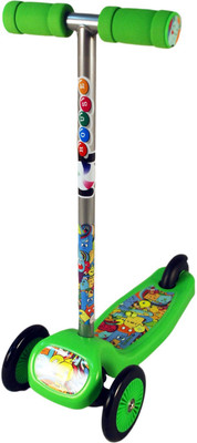 

Toy House Lean to Steer Three wheel Skate scooter with removable Handlebar, Swiss design(Green)
