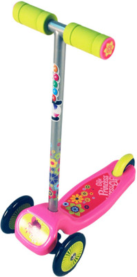 Toyhouse Lean to Steer Three wheel Skate scooter with removable Handlebar, Swiss design(Pink)