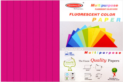 

bambalio Fluorescent Colour Paper Pack of 200 Sheets Smooth Finish 80 gsm/ A4 Size: Fluorescent Pink Color - Photo Copy/ Copier/ Printing /Art & Craft Coloured Paper(Set of 4, Fluorescent Pink)