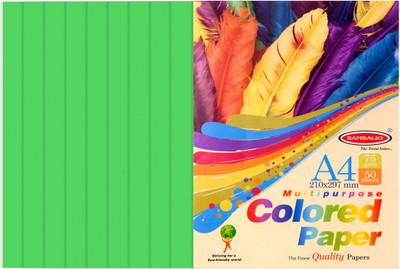 

Bambalio colour Paper- Pack of 200 Sheets Smooth Finish 75 gsm/ A4 Size Green Color- Photo Copy/Copier/Printing/ Art & Craft Coloured Paper(Set of 4, Green)