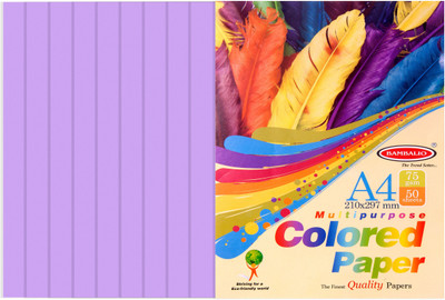 

Bambalio Colour Paper- Pack of 200 Sheets Smooth Finish 75 gsm/ A4 Size Purple Color Coloured Paper(Set of 4, Light Purple)