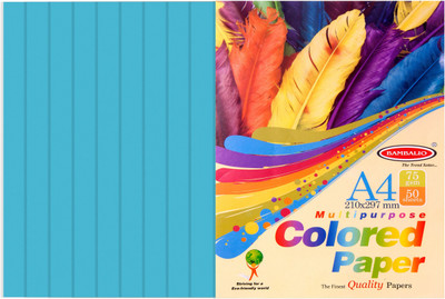 

Bambalio Colour Paper Pack of 200 Sheets Smooth Finish 75 gsm/ A4 Size Blue Colour - Photo Copy/Copier/Printing/ Art & Craft Coloured Paper(Set of 4, Blue)