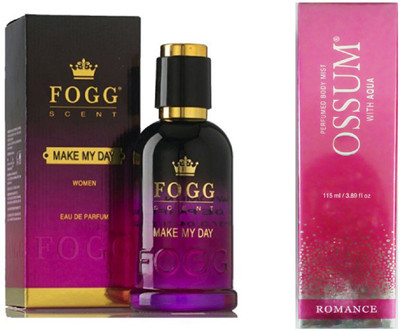 

Fogg MAKE MY DAY PERFUME 90ml +OSSUM ROMANCE Perfume - 115 ml(For Women)