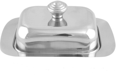 

Homescapes Stainless Steel Butter Dish Dinnerware Set