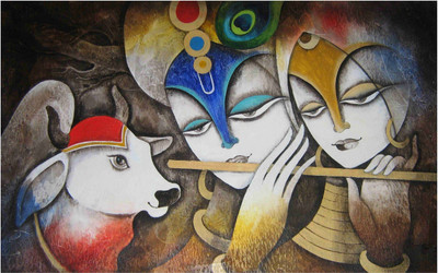 

Lord Shri Radhe Krishna Poster for Room Paper Print(12 inch X 18 inch, Rolled)